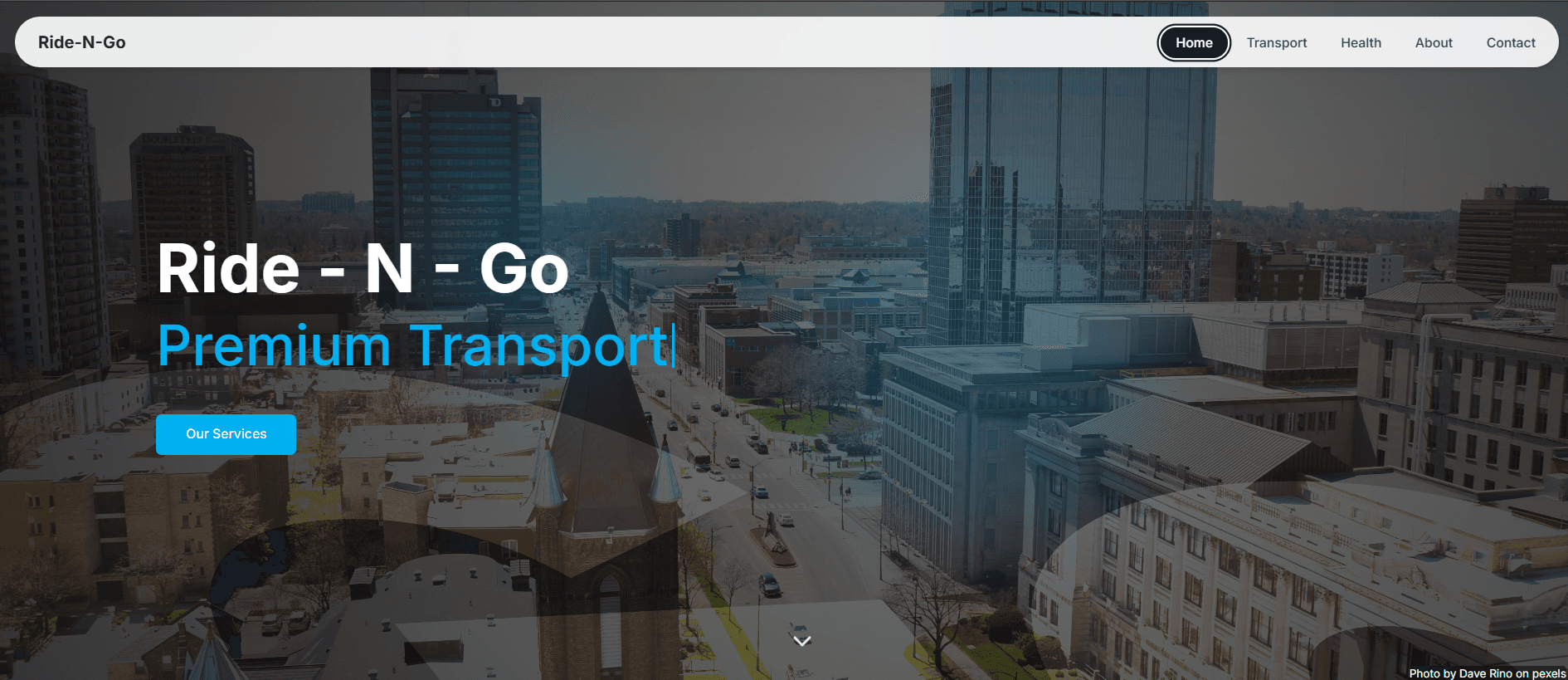 Ride-N-Go website home page
